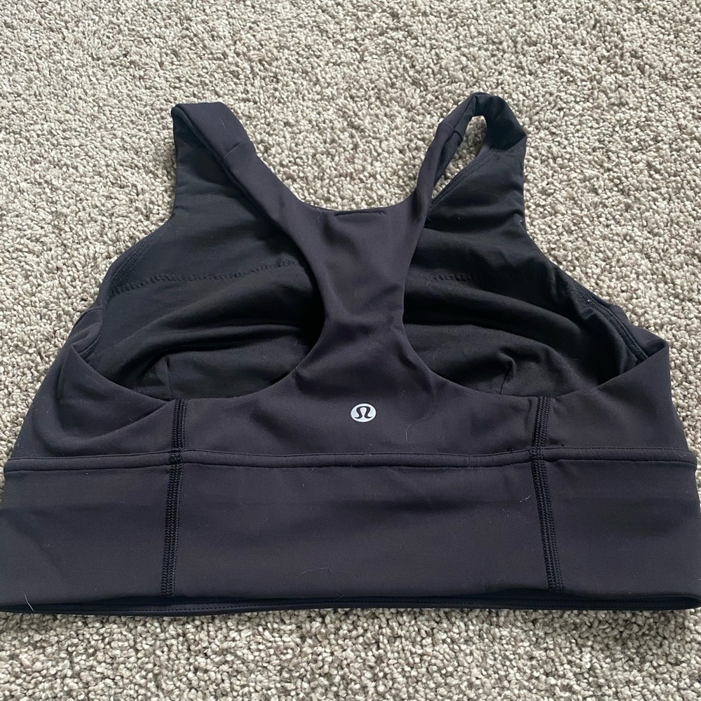 lululemon athletica Black Racerback Crop Sports Bra